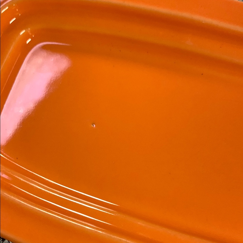 Fiesta Tangerine Butter Dish - Picture 4 of 4